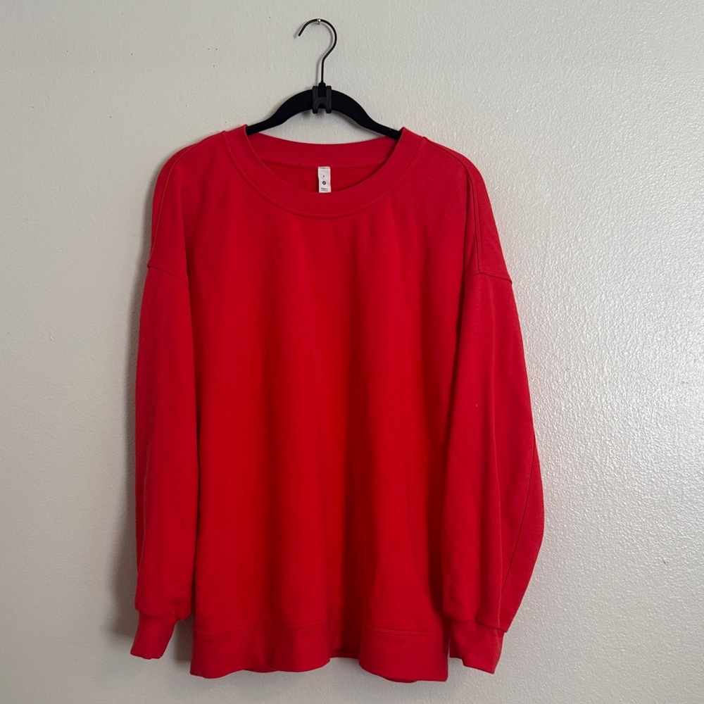 Lululemon Perfectly Oversized Red Crewneck Sweatshirt Size 8, Like New